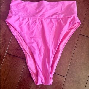 Aerie High-Waisted Pink Swim Bottoms